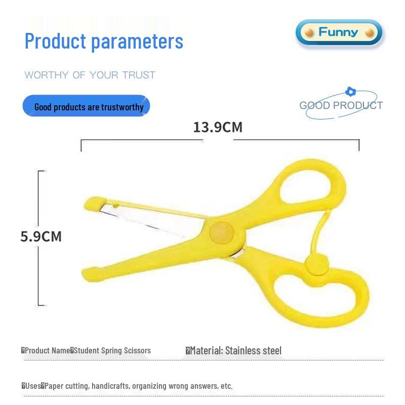 Compact Safety Scissors for Students and Arts & Crafts