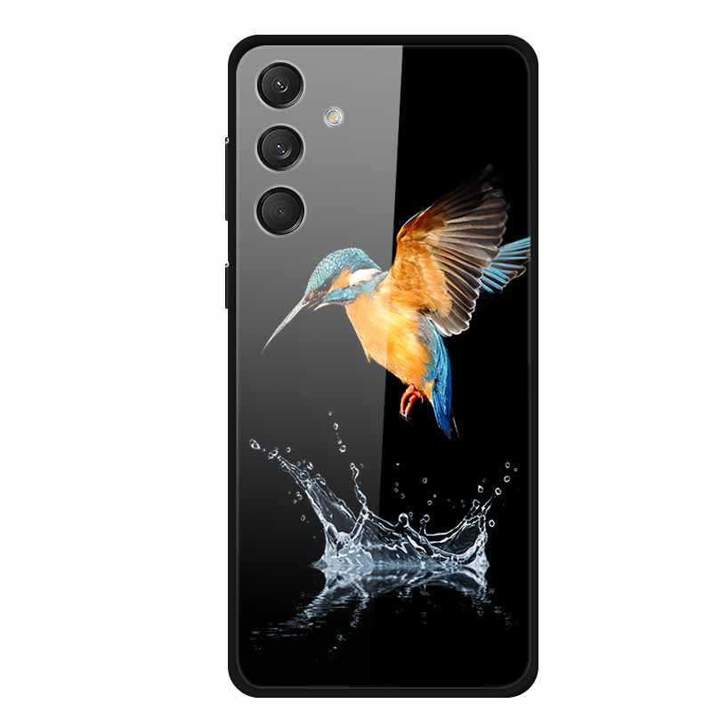 Tempered Glass Phone Cases for Samsung A16 Cases Space Print Hard Back Covers for Samsung Galaxy A16 4G 5G Shells Coque A16 2024