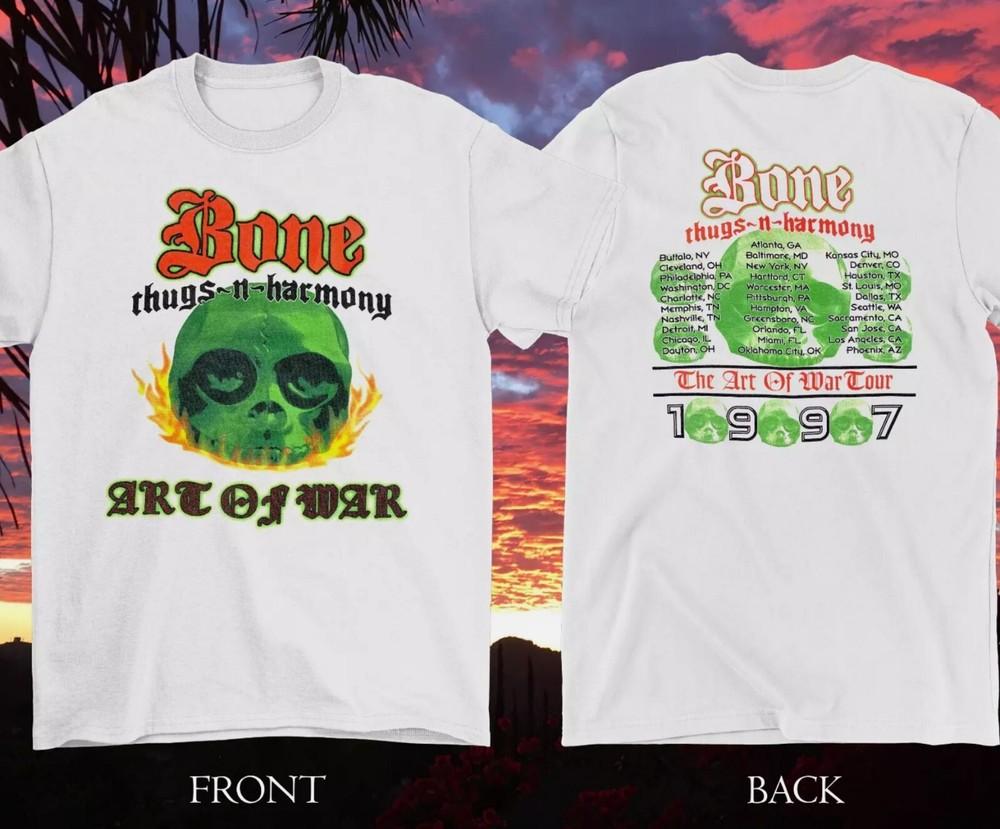 

Двусторонняя футболка Bone Thugs N Harmony Art Of War 1997 Белая Унисекс L