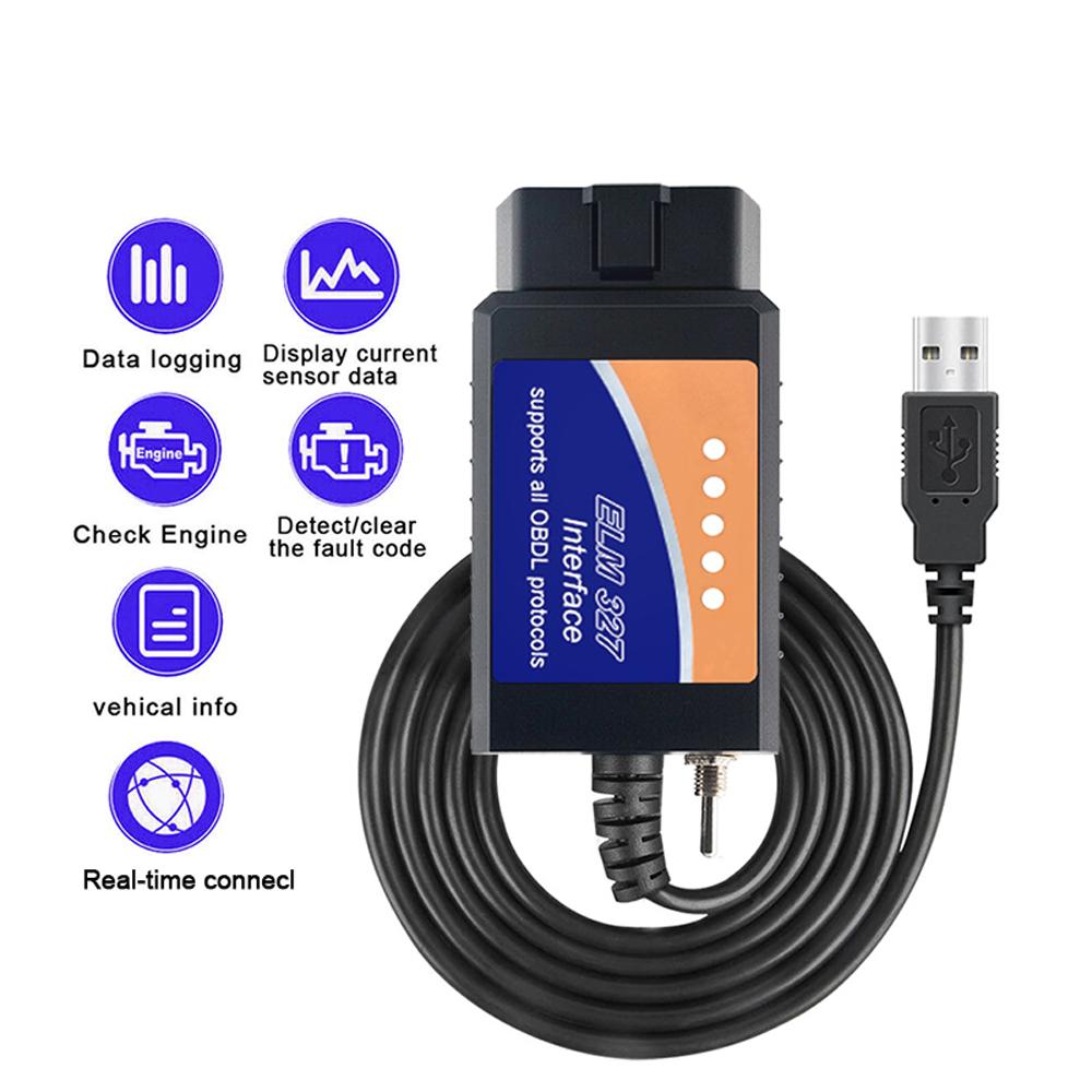 100% Chip PIC18F25K80 Skaner diagnostyczny USB ELM327 V1.5 OBD2 ELM 327 V1.5/1.5 USB Switch CA/MS CAN Dla Forscan Czytnik kodów OBDII