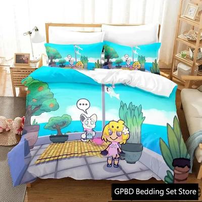 3D-Druckspiel Hier kommt Niko Bettwäsche-Set Doppelbett Einzelbett Kingsize Bettbezug Bettdecke Kissenbezug Jungen Mädchen Erwachsene Schlafzimmer