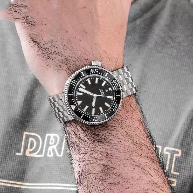 Men's Stainless Steel Automatic Waterproof Sport Watch with Luminous Dial - Fashion Business Brand.
