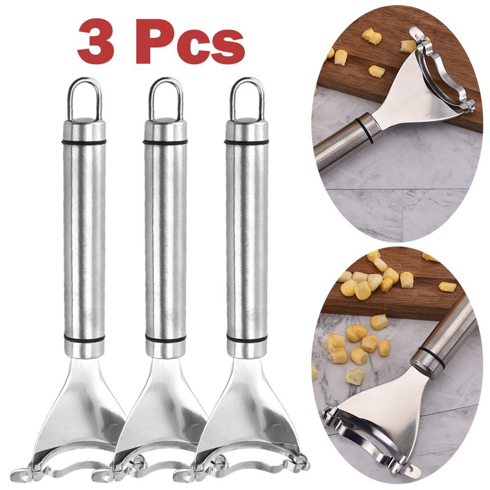 

Get Clean and Complete Corn Kernels Set of 3 High Quality Stainless Steel Corn Peeler Cob Stripper Cutter Remover China Mainland