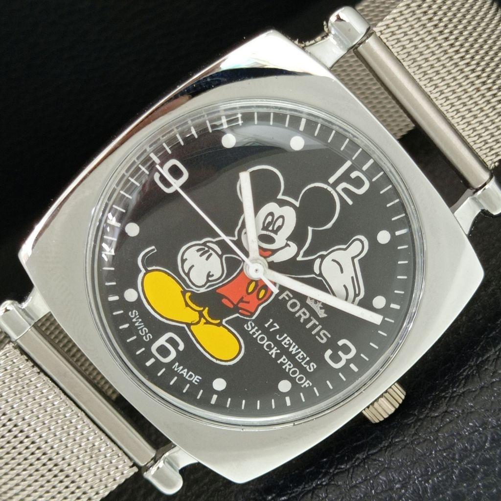 

HAND-WINDING VINTAGE SWISS MENS REFURBISHED BLACK COLOR DIAL WATCH a707300-1