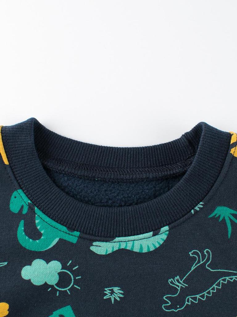 27kids Podzimní/Zimní Dětský Svetr s Kresleným Dinosaurem