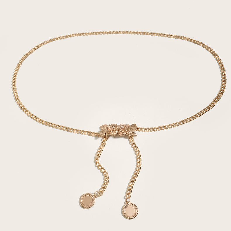 

Металлическая цепочка на талию Женский аксессуар Розовая пряжка Модная цепочка для тела в стиле Spice Girl Цепочка-пояс для платья