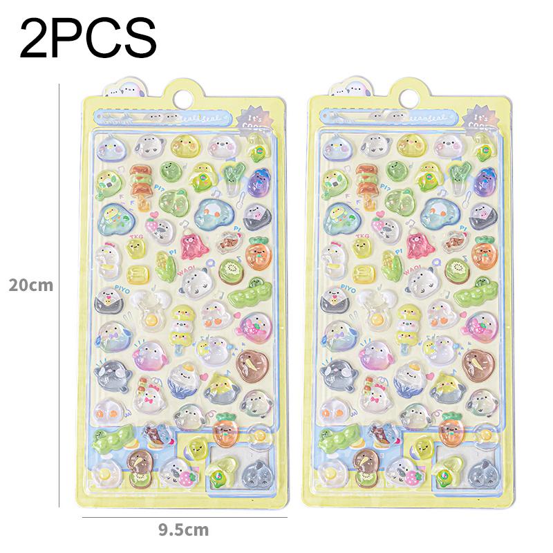 1pc 3D Relief Journal Decorative Stickers Kawaii Candy Ghost Bread Drop Scrapbooking Phone Stickers Stationery Sticker TMZ
