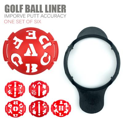 Golfball Linienmarkierer Schablone Set Markierstift Golf Putten Positionierungshilfen Outdoor Sport Werkzeuge Golfzubehör(Kein Ball)