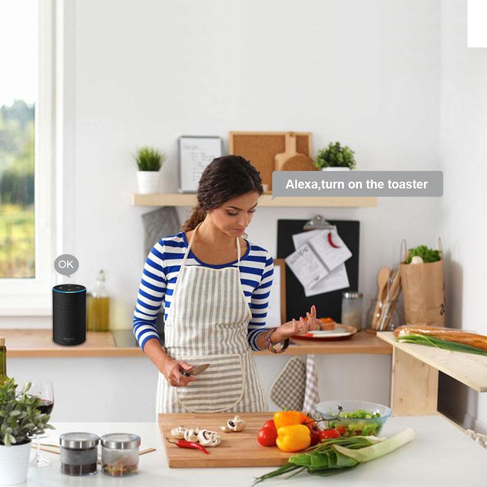 Homlly Basic 16A WiFi Socket Smart Plug Remote Control Smart Home For Alexa/Google Home