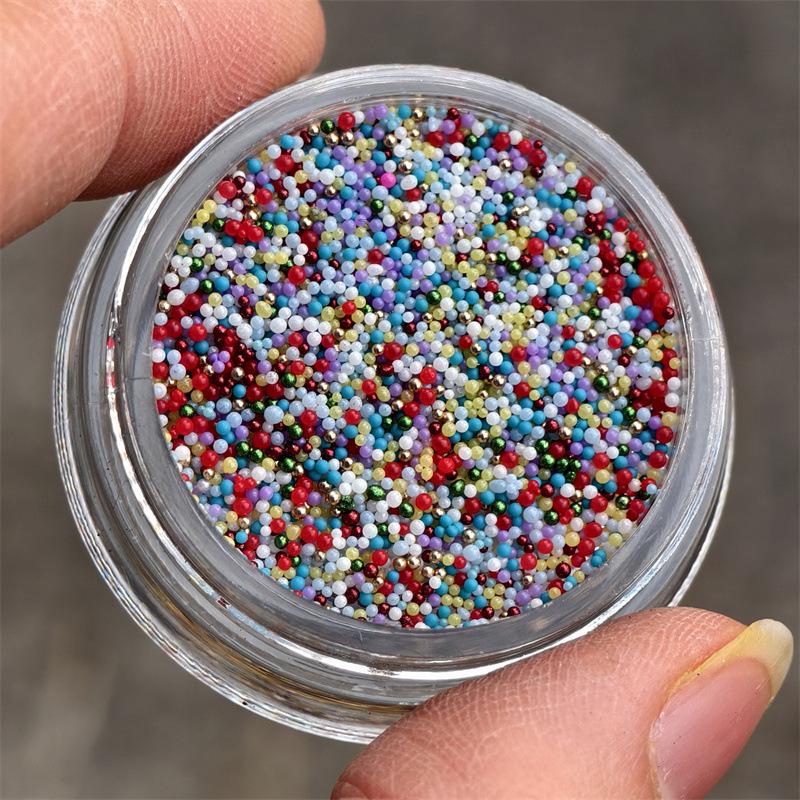 Korean Iridescent Mini Steel Beads Nail Decorations