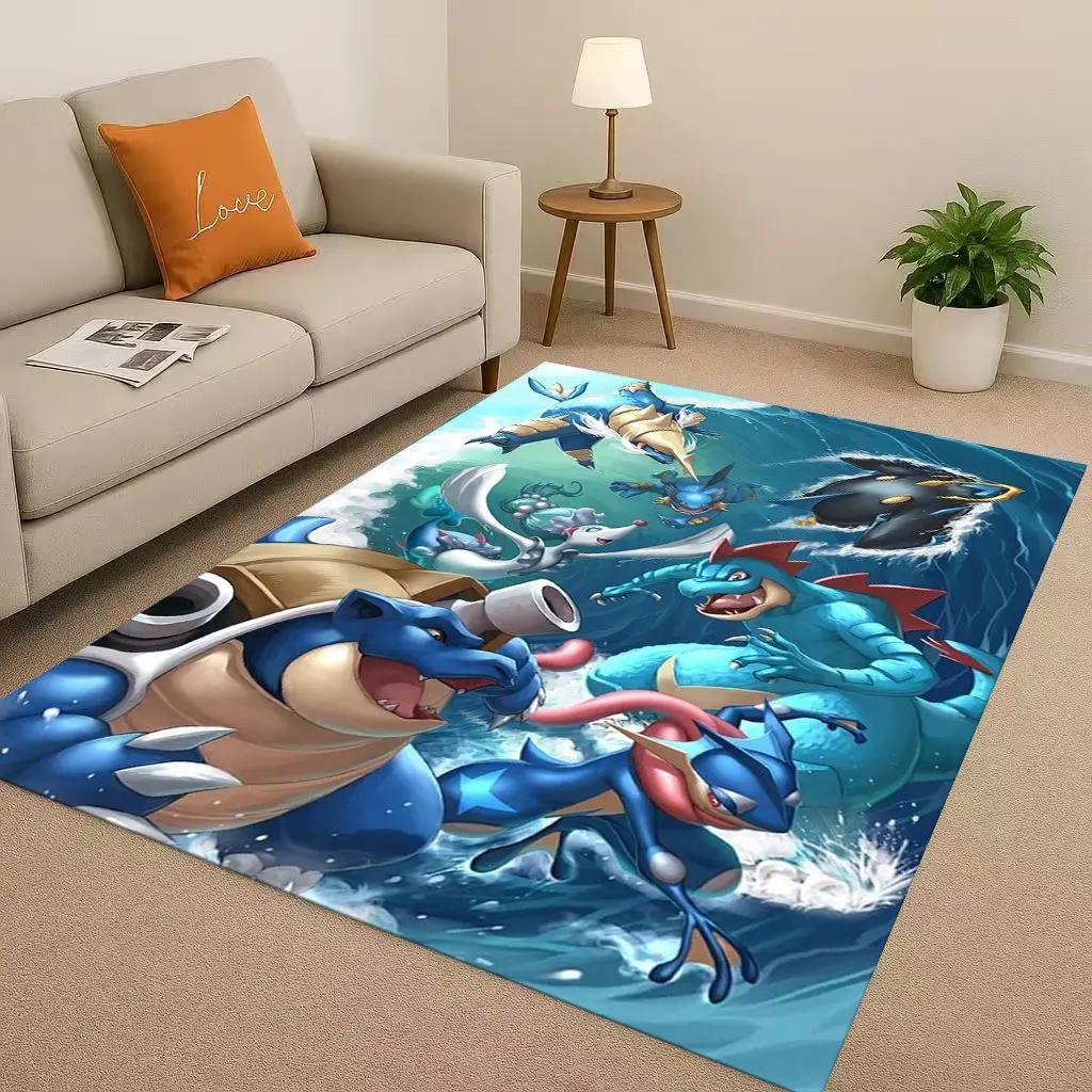 2026 Pokemon Pikachu Cartoon Christmas Living Room Non-Slip Area Rug Carpet For Bedroom Playroom Sofa,Home Decor Doormat