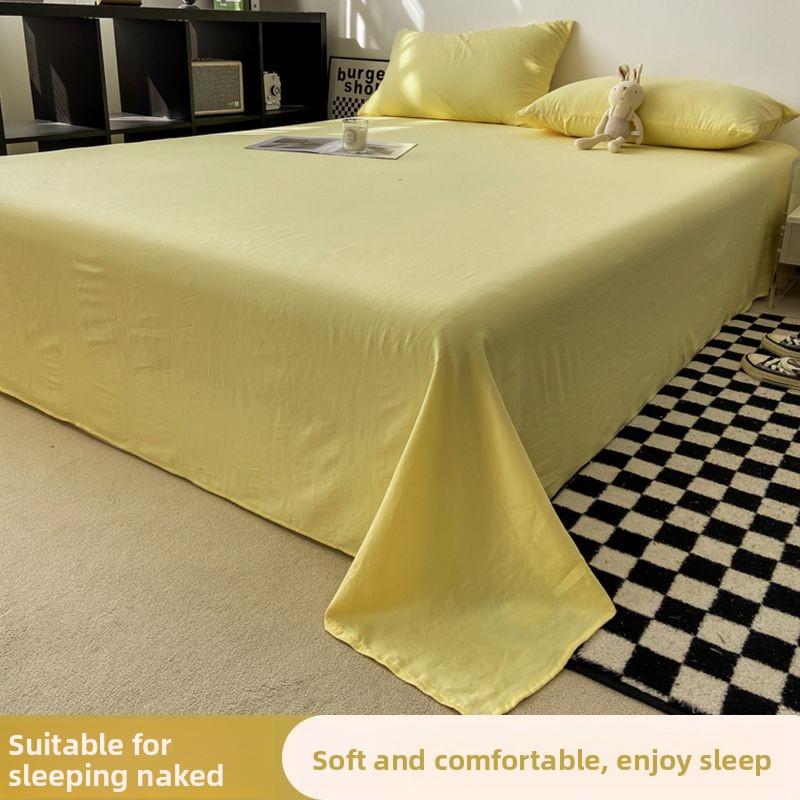 Minimalist Striped Bed Sheet Soft Household & Student Dorm Single Double Bed Bedding