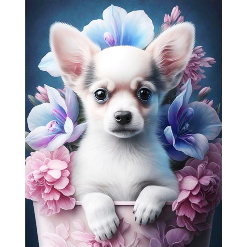 

Full 5D Diy Diamond Painting Puppy Diamond Embroidery Full Cross Stitch Home Decor Handmade Gift 20x30cm