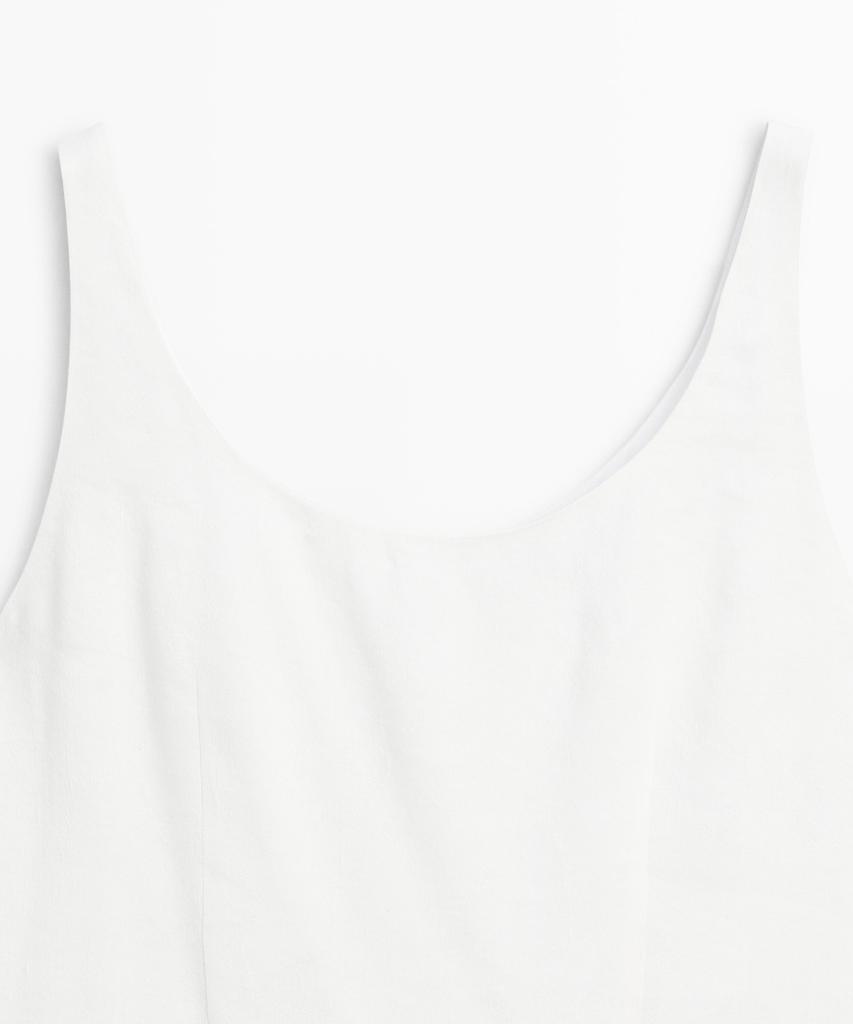 Masimodutti Linen Blend Fluid Short Dress