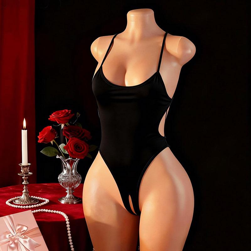 Exotic Bikini Style Bodysuit Sex Play Lingerie Crotchless Adult Sexy Costume Woman Body Suit Ultra Deep V Bra Daring Lencerias