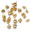 50pcs Stainless Steel Screw Eye Pins Gold Color Bail Top Drilled Bead End Caps Pendant Connector for DIY Jewelry Making Supplies
