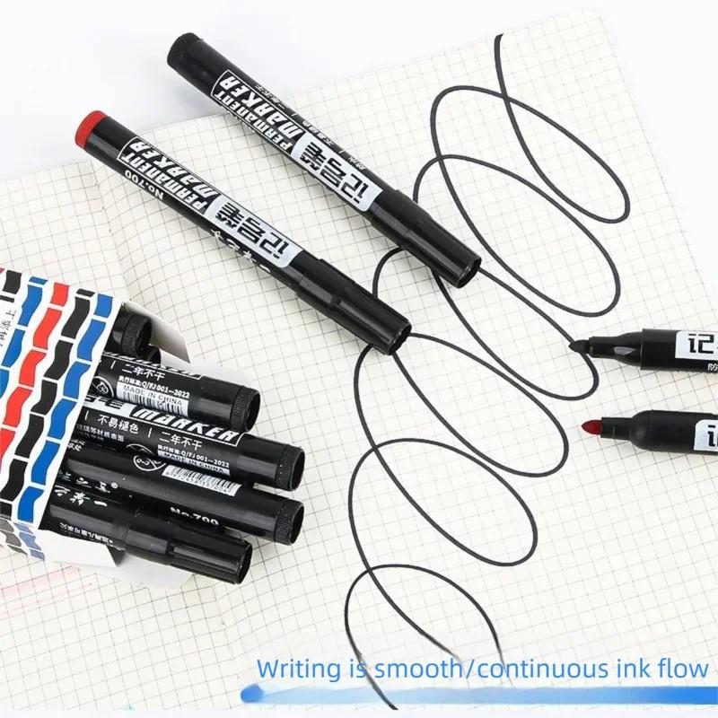 1/8/10Pcs Oil Marker Non-deletion Against Wate Quick Dry Permanent Markers for Art School Supply Black Marking Pen YQB02