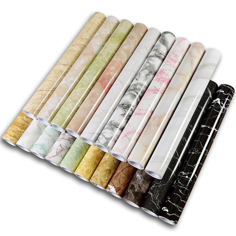 Keuken Muurstickers Waterdicht Hittebestendig Marmer Zelfklevend Behang Vinylfolie Kast Huisdecoratie Plakpapier Sticker