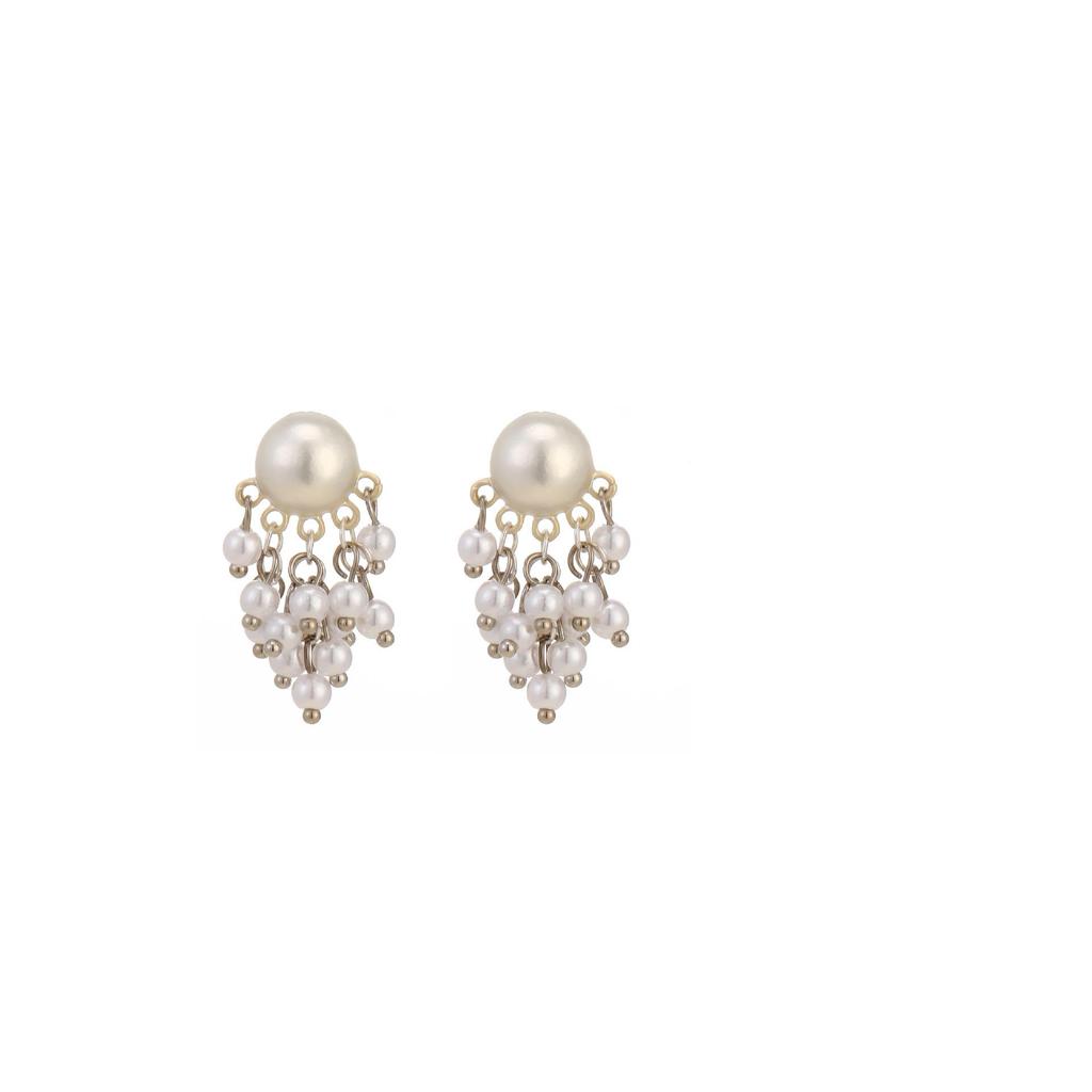 Silver Needle French Retro Tassel Pearl Earrings for Women - High-End INS Fashion Trend Ear Studs