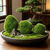 Enfeites de Micro Paisagem Musgo Artificial Textura Natural Base Estável Antiderrapante Musgo para Jardim em Miniatura