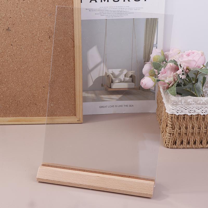 A4/A5/A6 Table Top Acrylic Sign Holder Stand Double Sided Clear Picture Frames Sign Holder Menu Recipe Display Cards Signboard