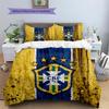 Brazil national football team  Pattern Bedding Quilt Set  Home Decoration  Gift (1 * duvet cover + 2 * pillowcase  without core)