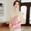 Elegant Summer Ice Silk T-Shirt for Women: Stylish Short-Sleeve Blouse for Middle-Aged and Elderly Ladies - 2026