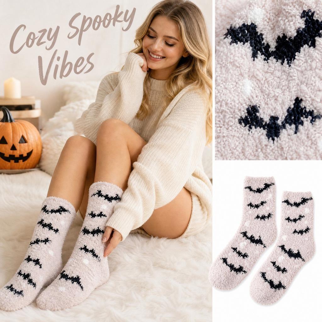 Women's Halloween Mid-Calf Socks for Cozy Festive Wear
