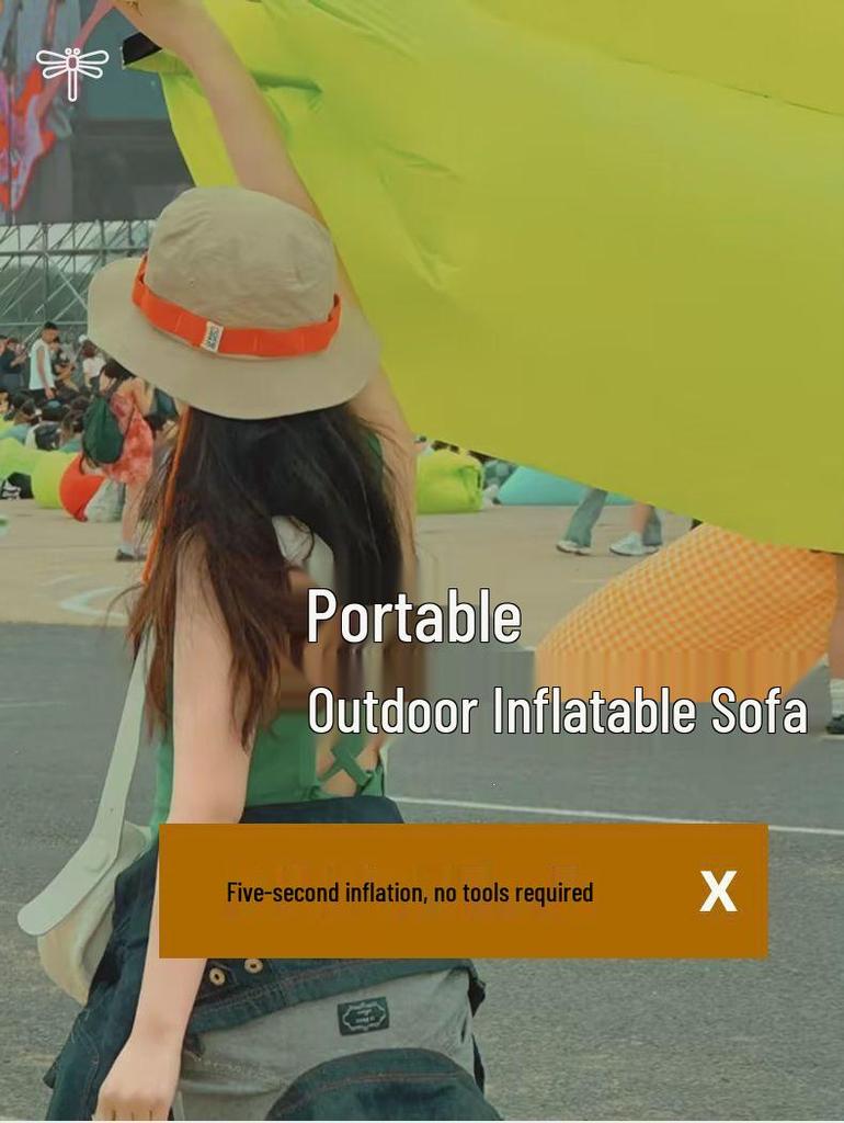 Aufblasbares Sofa für Musikfestivals, Camping & Picknicks - Doppeltes tragbares Luft-Liegesofa