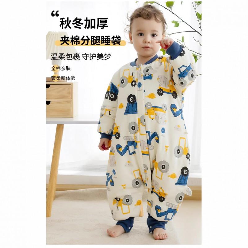 Baby Sleep Sack Winter Fall Thick Cotton Warm Footed Sleeping Bag Toddler Anti-Kick Cover 3-8 Years