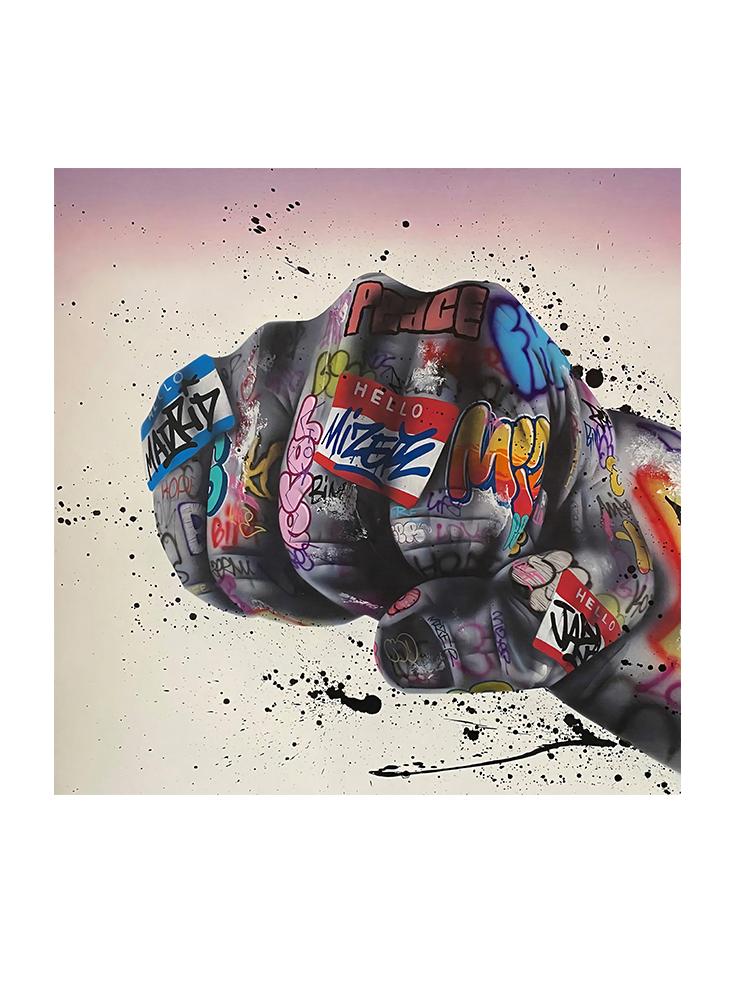 Graffiti-Kunst, Gamepad, Fingergeste, Löwe, Poster und Drucke, abstrakte Leinwandmalerei, Wandkunst, Bilder für Zuhause, Raumdekoration