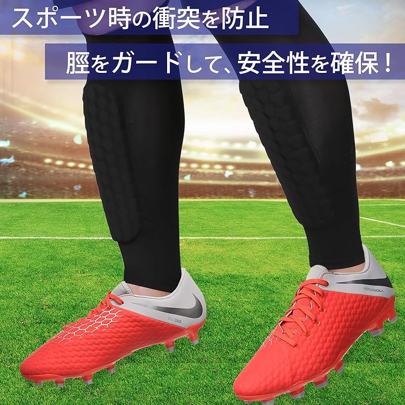 Altecs Wadenstrümpfe mit Schienbeinschonern für Fußball, Futsal und Sport (XL)