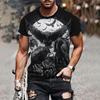 Gothic Crow Print Men's Clothing Fashion 3D T Shirt Men Crow Graphic T Shirts O-Neck Pullover T-shirts for Men Short Sleeve Tees Top