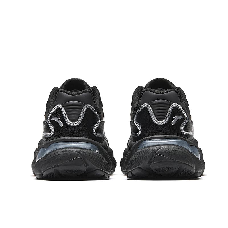 Anta AT802 Trendy Retro Breathable Lightweight Low-Top Casual Shoes Men Sneaker Black Silver 912618802F-4