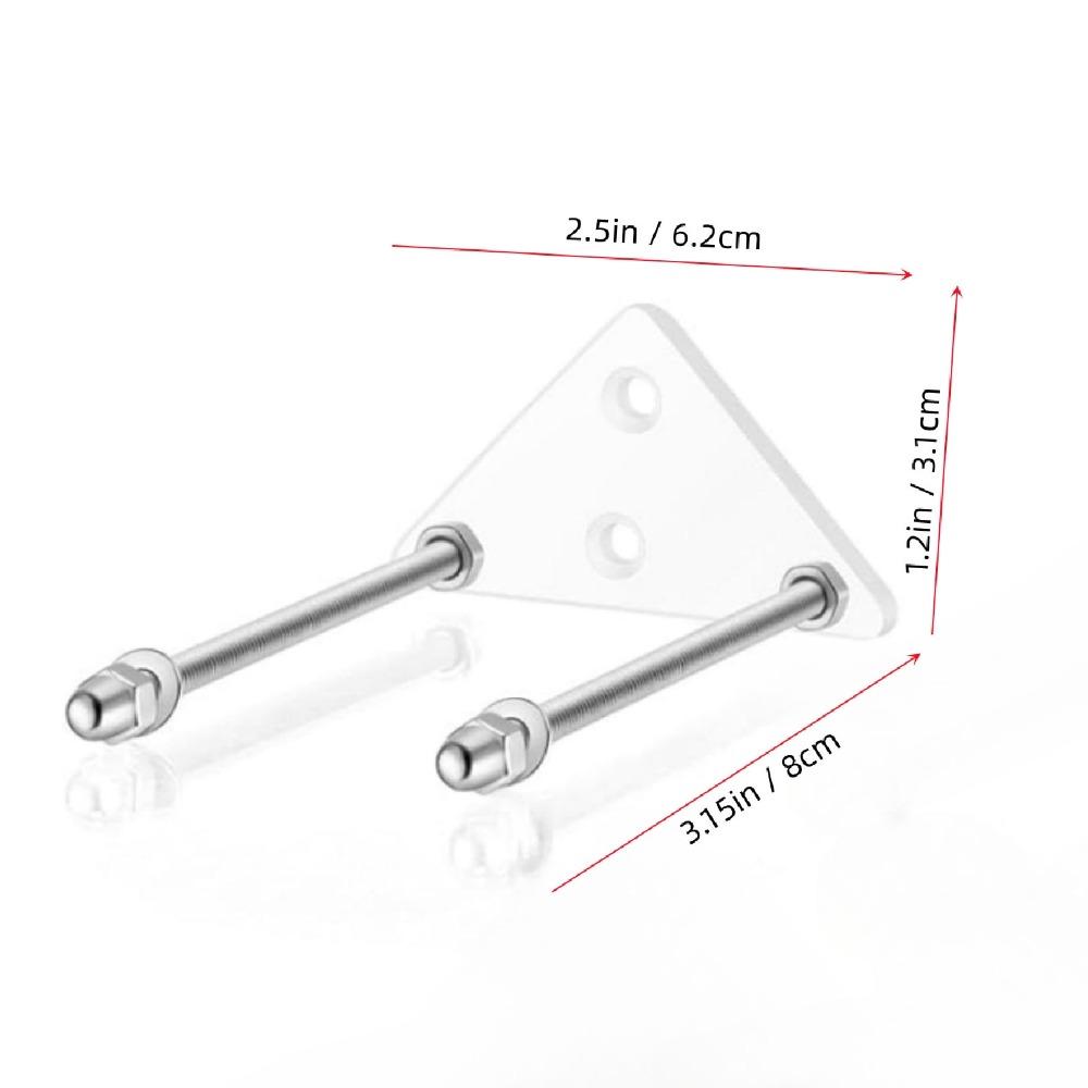 8Pcs 6.2x3.1x8cm Skateboard Wall Mount Acrylic Skateboard Wall Holder Home Use