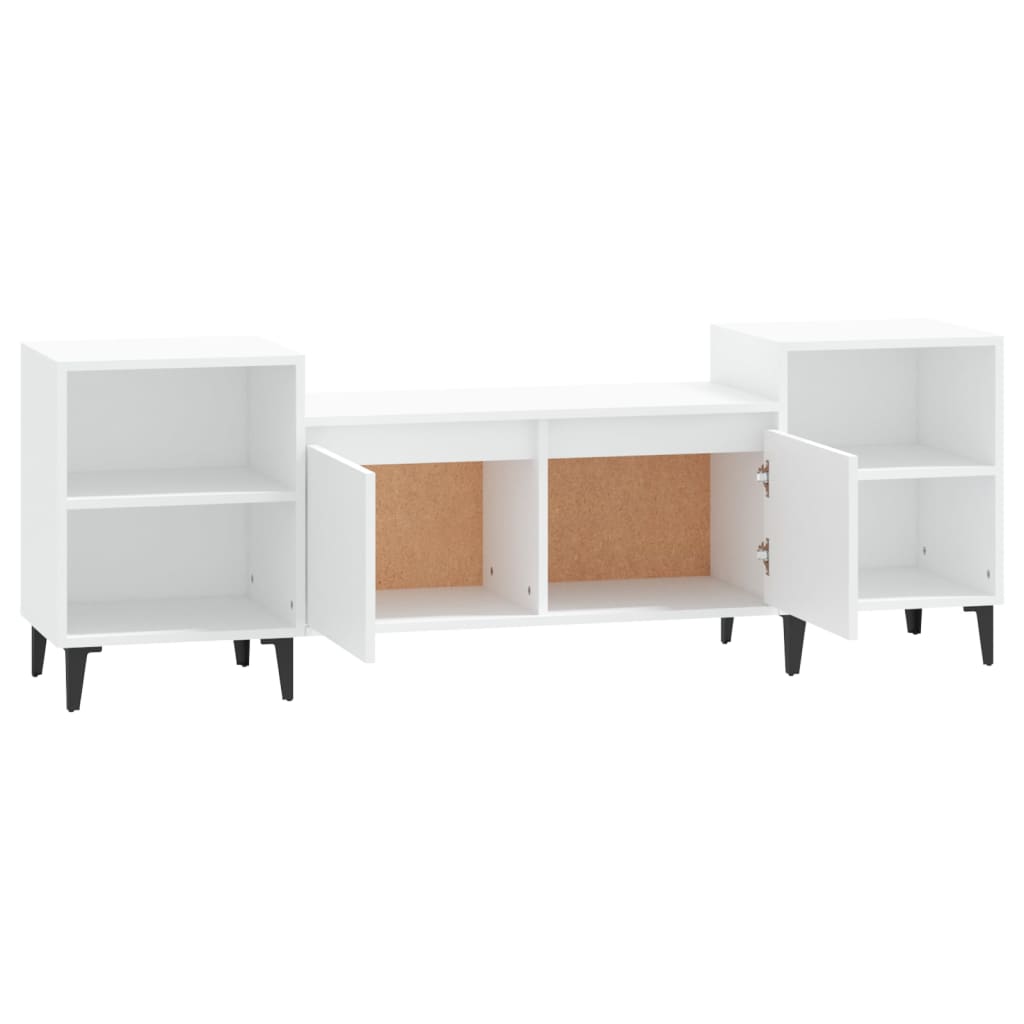 Vidaxl Szafka Pod Tv, Biała, 80X36X50 Cm, Materiał Drewnopochodny