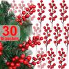 1/5/10/20/30 Branches Dense Berries Artificial Flowers Bouquet Red Holly Berry Stamen Plants Xmas Tree Christmas Party Home Decor