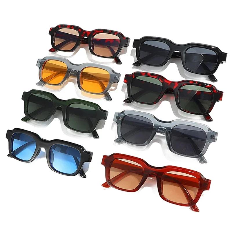  Retro Square Sunglasses Women Fashion Jelly Color Tea Shades UV400 Men Sun Glasses