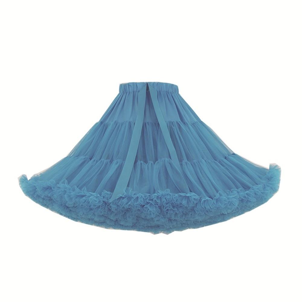 58 Styles Lolita Tutu Skirt 42cm 280g Hexagon Mesh Crinoline No Bone Petticoat Daily Cosplay