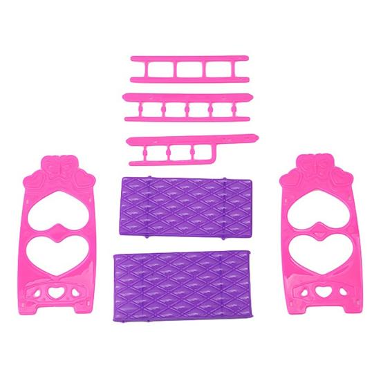 11.5x14cm Mini Plastic Doll House Bunk Beds Kids Gift Toy Accessories for Girls