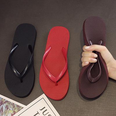 Summer New Soft-soled Toe Flat Slippers Women Wear Solid Color Beach Sandals Women's Shoes Home Shoes