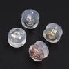 10pcs Silicone Rubber Ear Back Stoppers Hamburger Ear Plugs For Jewelry Making DIY 18K Gold Plated Brass Earring Filled Supplies