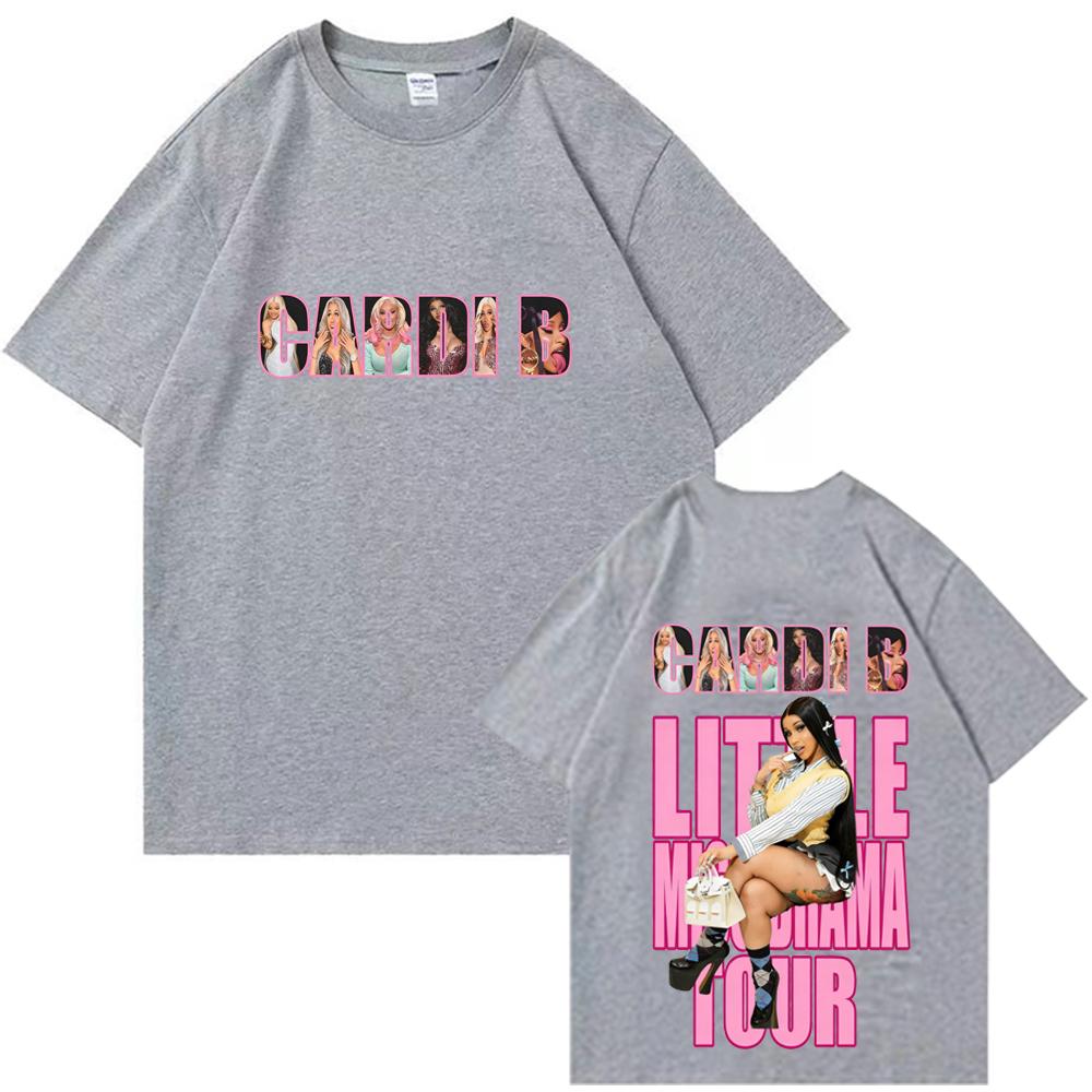 Cardi B Tour 2026 Tshirt Unisex Unisex Harajuku Short Sleeve Oneck Casual Shirt