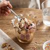 Salad Bowl Wide Mouth Dessert Bowl with Bow Aesthetic Glass Bowl Decorative Heat-Resistant Ice Cream Cup Breakfast