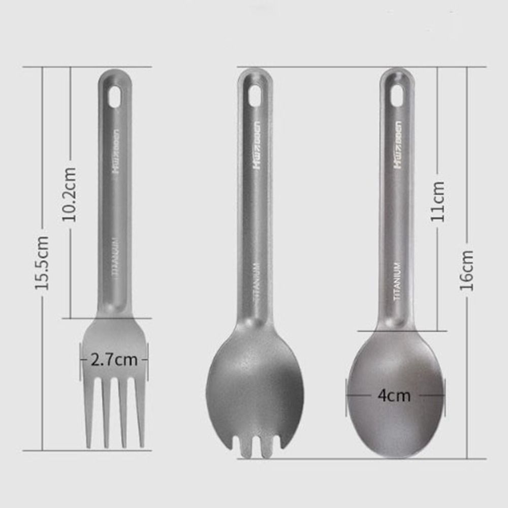 Environmental Outdoor Camping Fork Portable Cutlery Fork New Titanium Spoon  Outdoor Tool