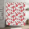 Red Mushroom Pattern Shower Curtain Cute Unique Decor for Your Bathroom