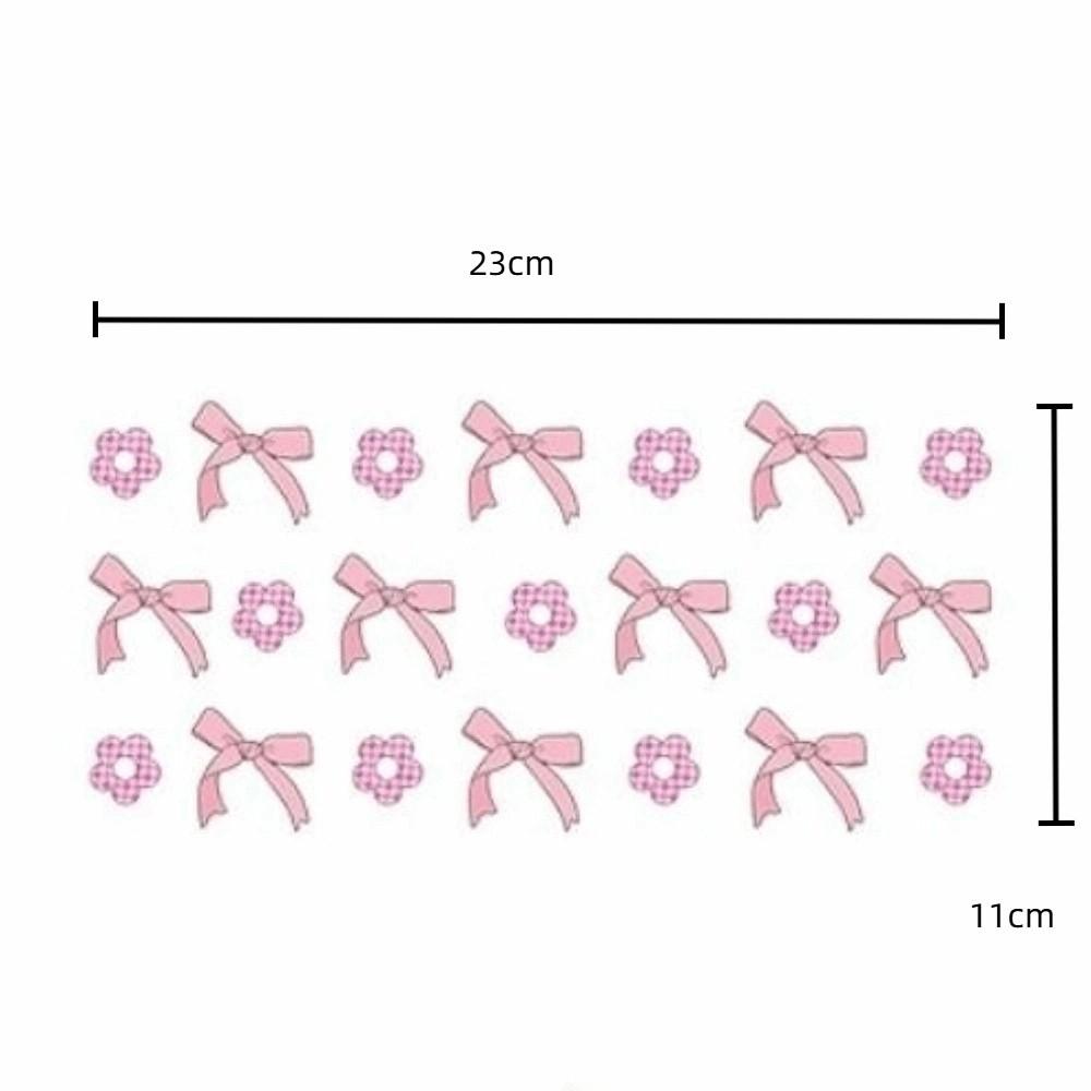 Clear Libbey Glasses Wraps Bow Theme Cup Decals Creative Pink Bow Decals  For 16Oz Glass Cup