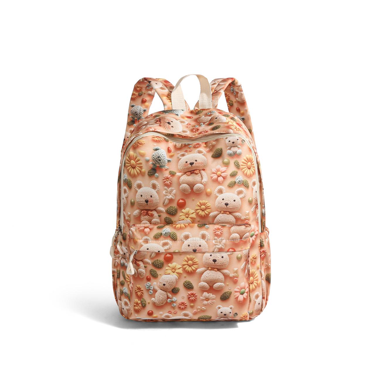 

New high-value backpack 3D printed cartoon primary and secondary school schoolbag large capacity lightweight backpack рожевий