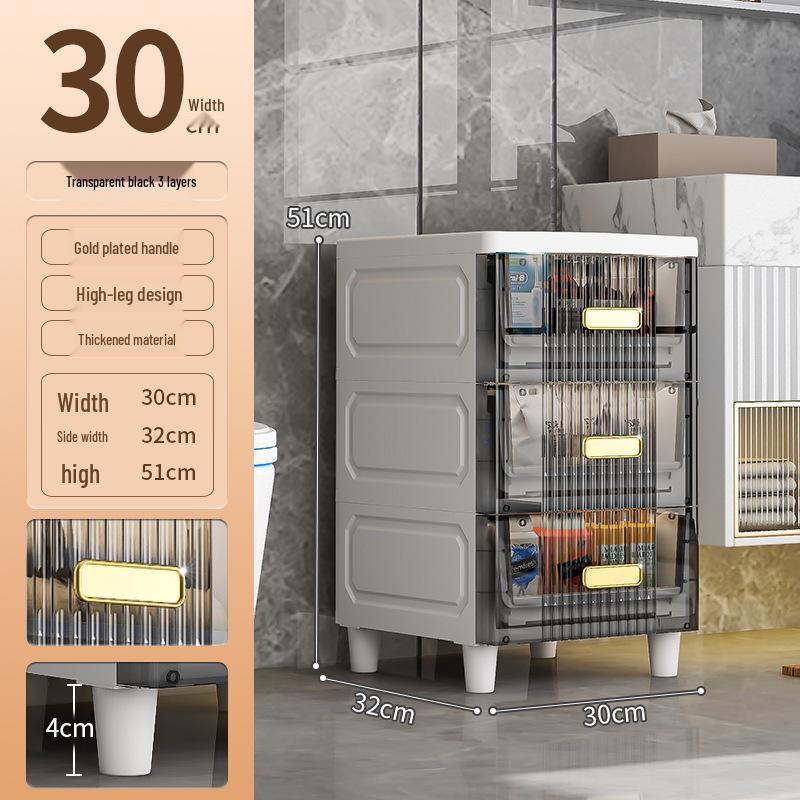 Waterproof Ultra-Narrow Storage Cabinet for Bathroom, Kitchen, and Refrigerator Gaps