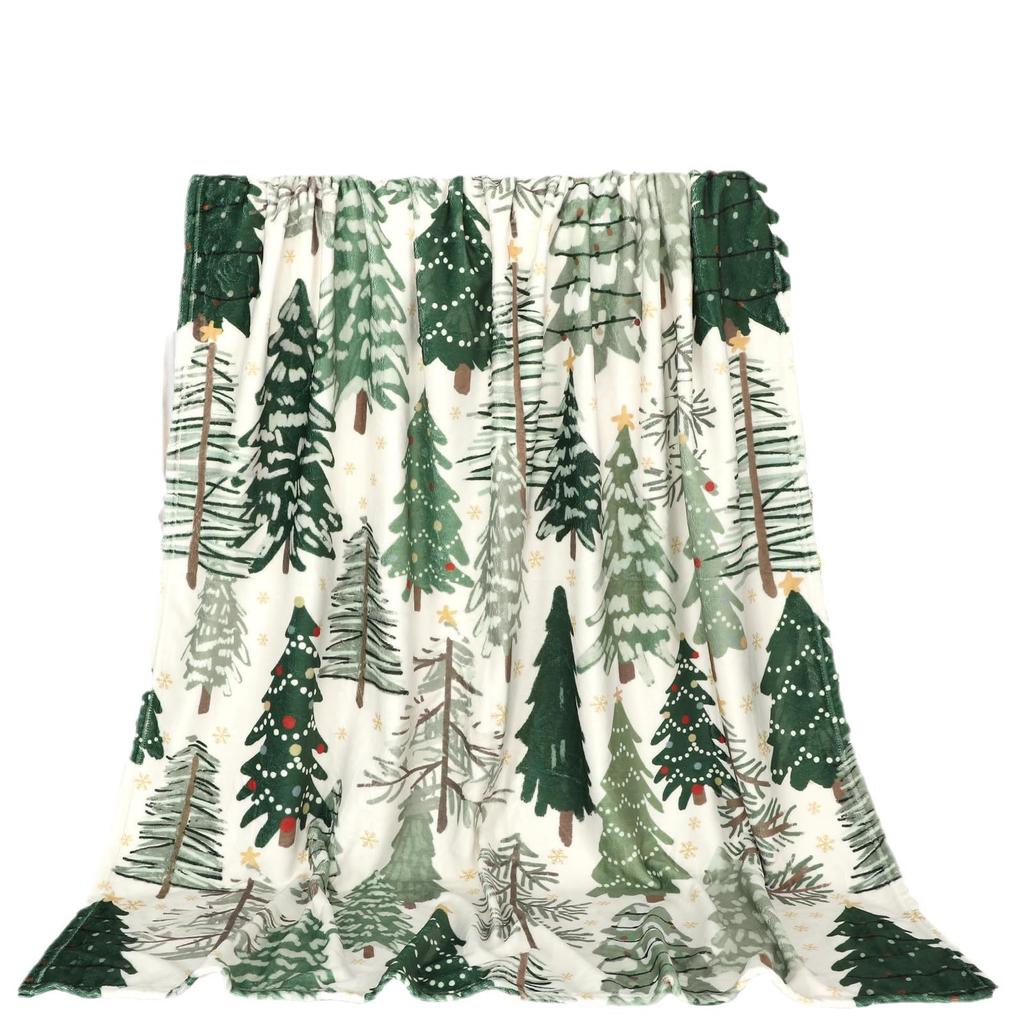 Christmas Tree Flannel Blanket Christmas Blanket Living Room Sofa Blanket Holiday Bedroom Bed Blanket Living Room Cute Blanket